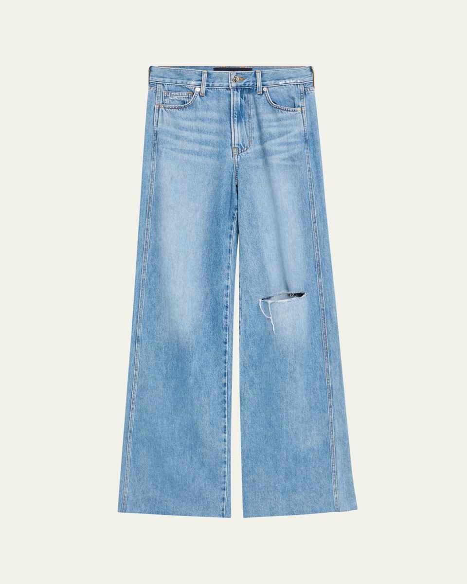 Kasey Mid-Rise Wide-Leg Jeans